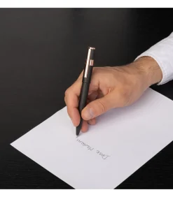 Hugo Boss Balpen Gear Pinstripe Black / Rosegold