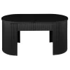 Leitmotiv Bank Estriado - Zwart - 80x40x42cm