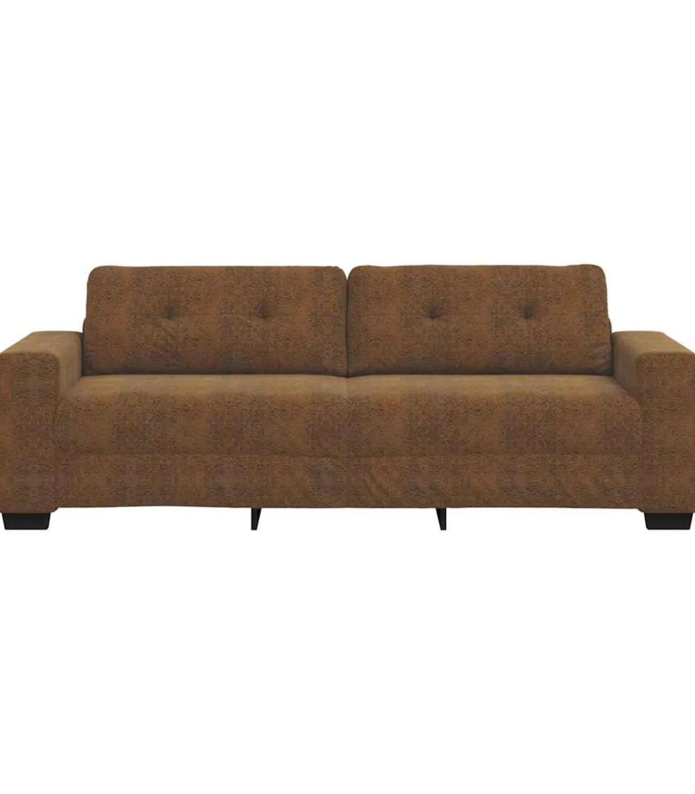 vidaXL Bank met kussen Bruin Kunstleer en Hout