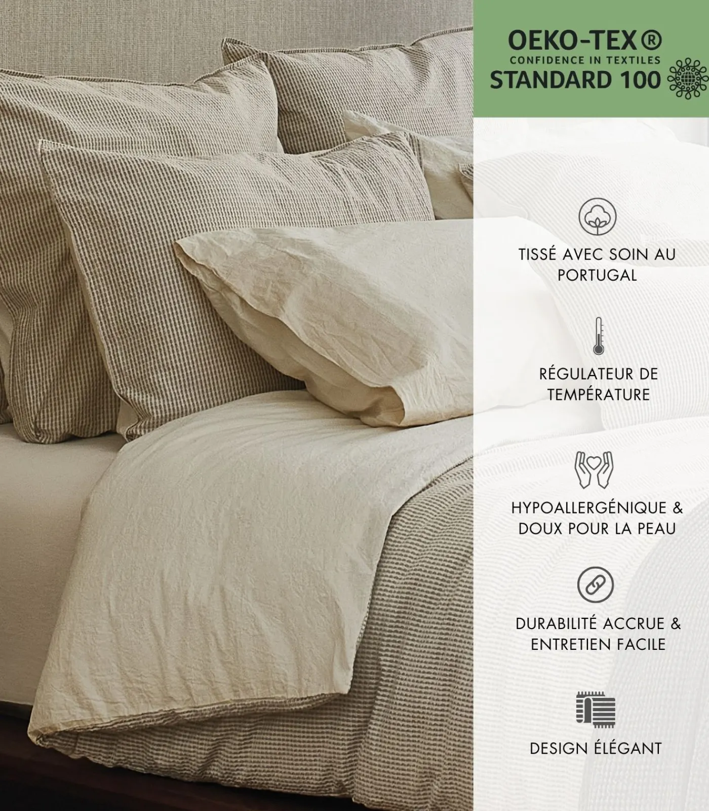 SOWL BARCELONA Hoeslaken. Jacquard Katoen