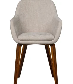 Discount Base Eetkamerstoelen - Velvet Melange - Zand - Set van 6 Stoelen