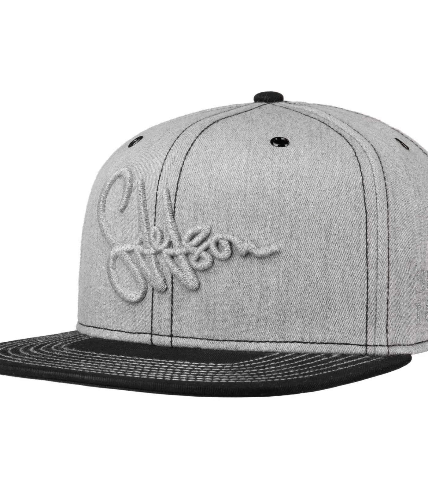 Heren Stetson Basebalcap Katoen Grijs-Zwart