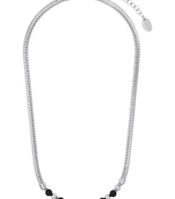 Outlet Beadkette voor dames, roestvrij staal, agaat DAMES Halskettingen