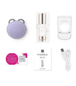 Online BEAR Mini Lavender | App-verbonden Microcurrent Facial Toning Apparaat met 3 Intensiteiten Gezichtsverzorgings Accessoires