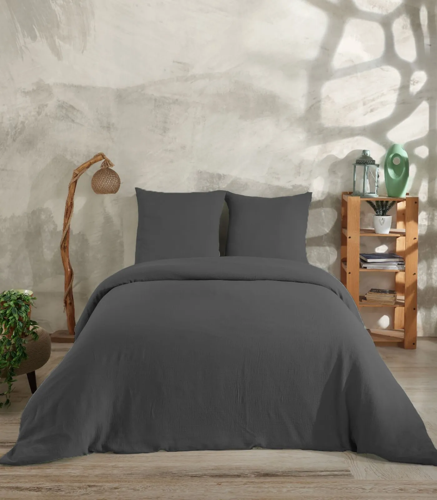 Blanc Avenue Beddengoed 200x200 cm in katoen gaas mousseline