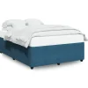 New Bedframe fluweel blauw 160x200 cm Bedden