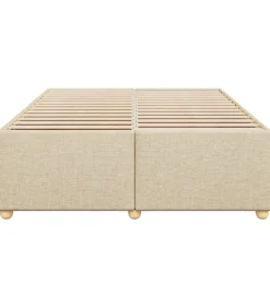 Clearance Bedframe zonder matras stof crèmekleurig 160x200 cm Bedden