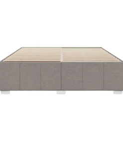 vidaXL Bedframe zonder matras stof taupe 200x200 cm