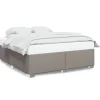 Discount Bedframe zonder matras stof taupe 180x200 cm Bedden