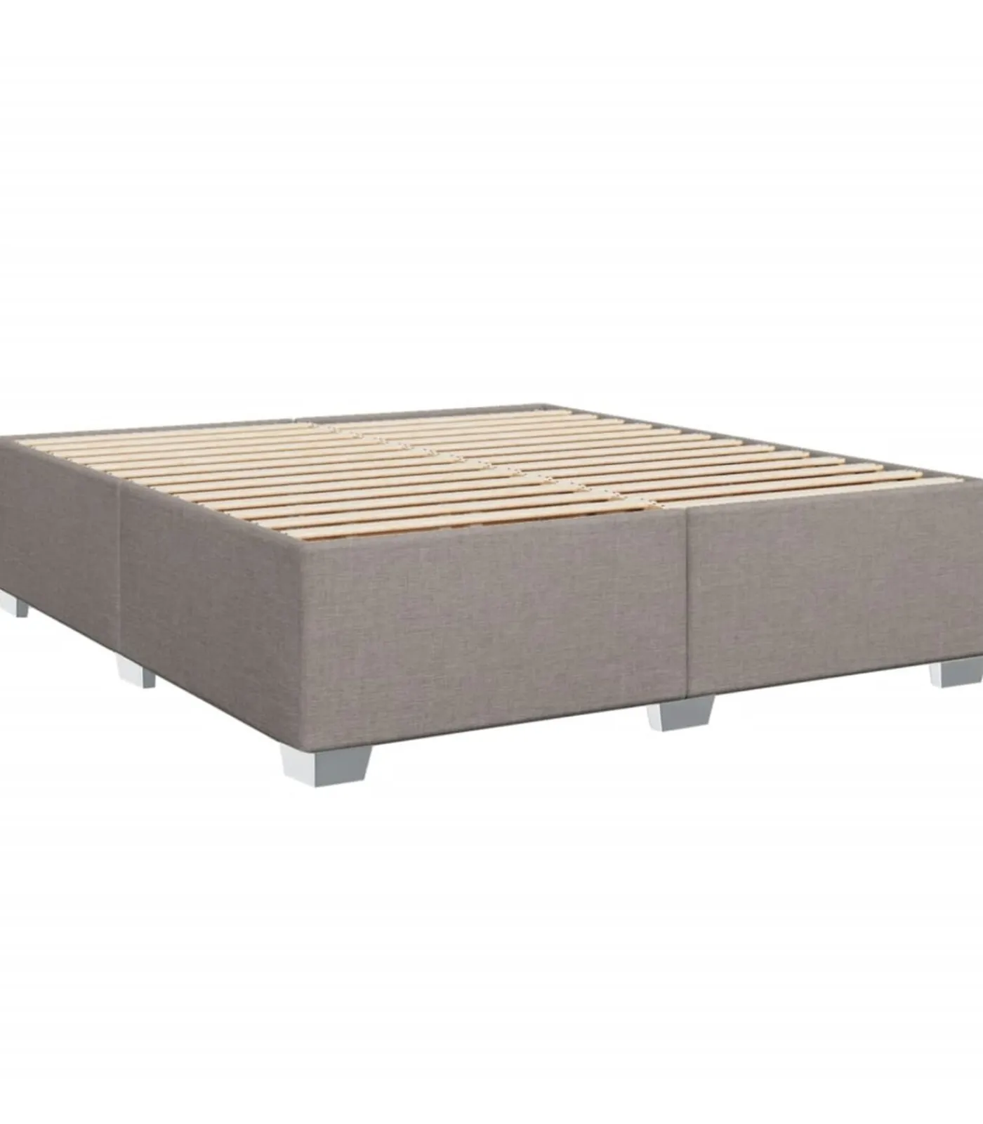 Discount Bedframe zonder matras stof taupe 180x200 cm Bedden