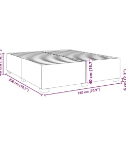 Discount Bedframe zonder matras stof taupe 180x200 cm Bedden