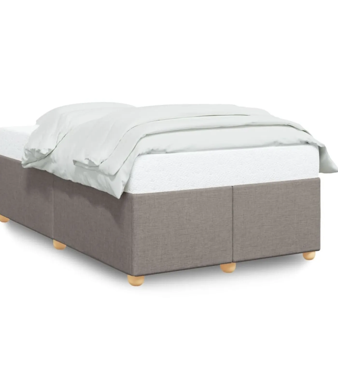Bedframe zonder matras 120x200 cm stof taupe Bedden
