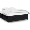 Discount Bedframe zonder matras 200x200 cm fluweel zwart Bedden