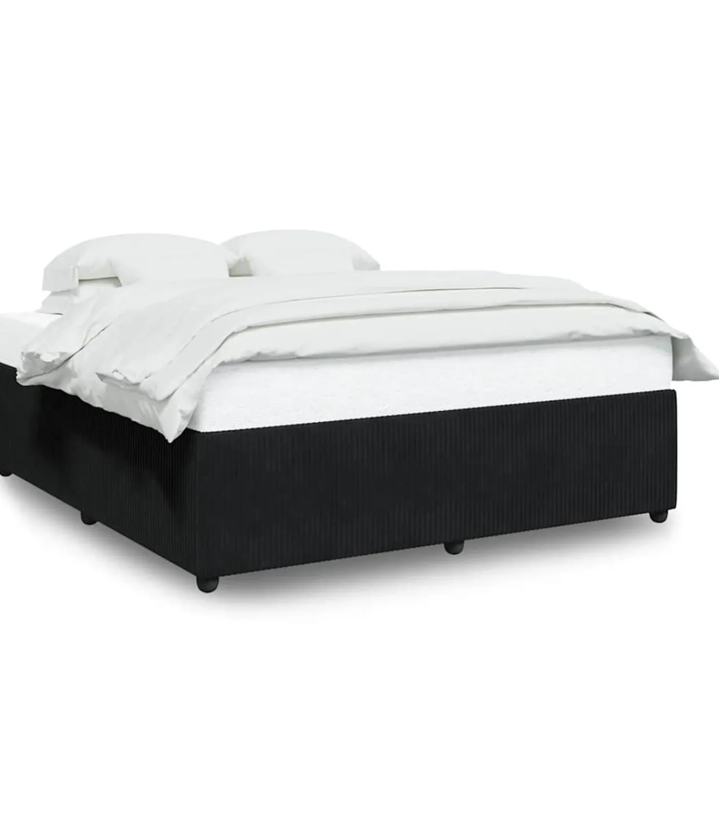 Discount Bedframe zonder matras 200x200 cm fluweel zwart Bedden