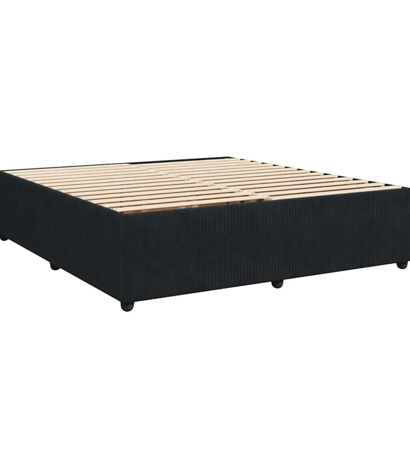 Discount Bedframe zonder matras 200x200 cm fluweel zwart Bedden