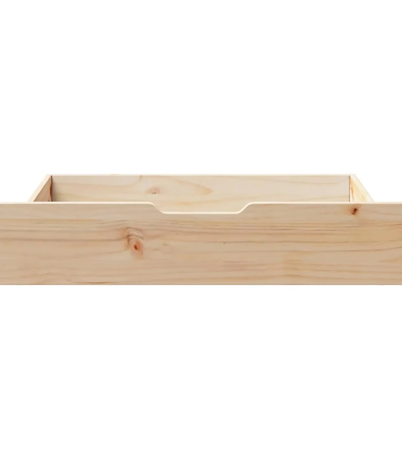 vidaXL Bedlades 2 st met wieltjes 85x55x17 cm massief grenenhout