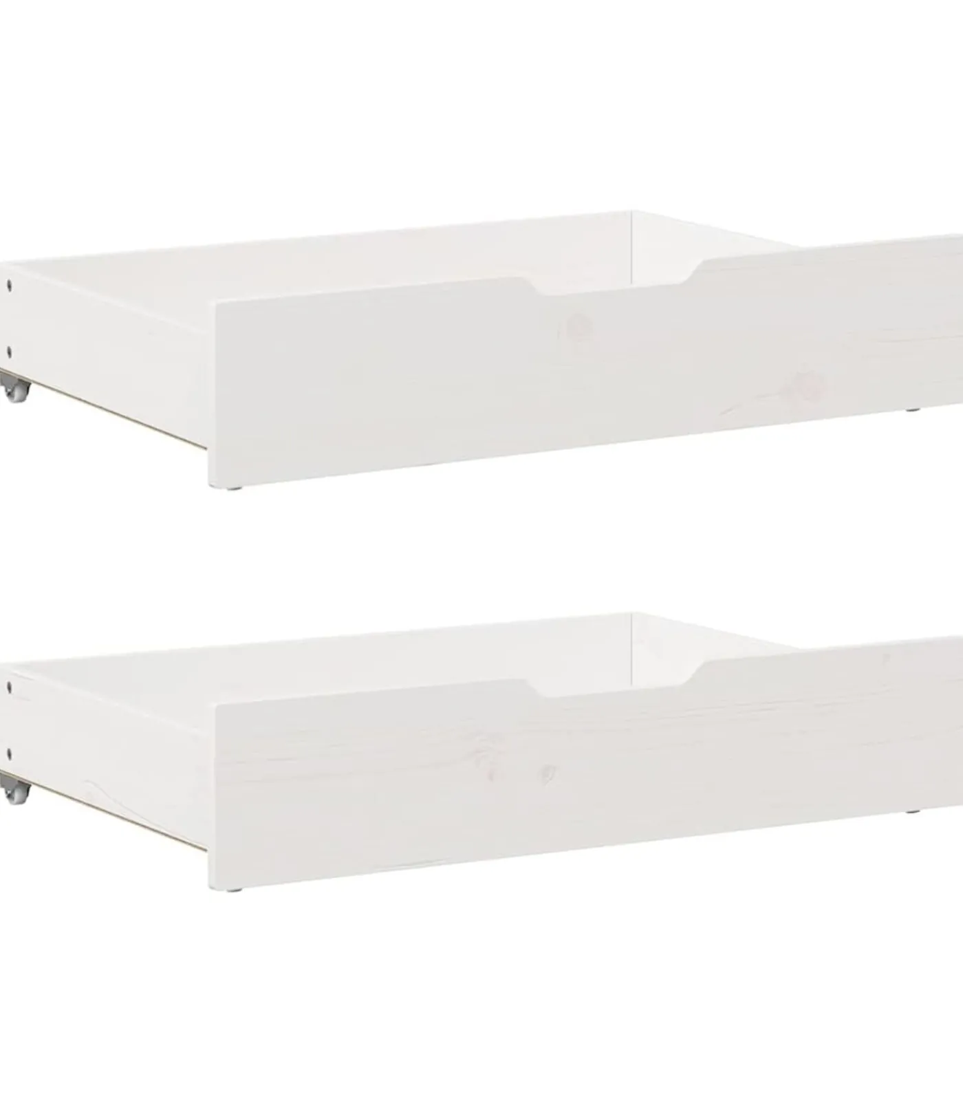 vidaXL Bedlades 2 st 85x55x17 cm massief grenenhout wit