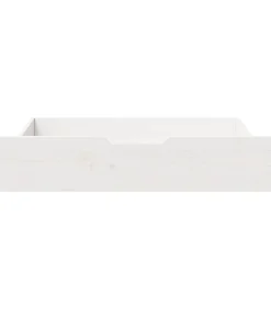 vidaXL Bedlades 2 st 85x55x17 cm massief grenenhout wit