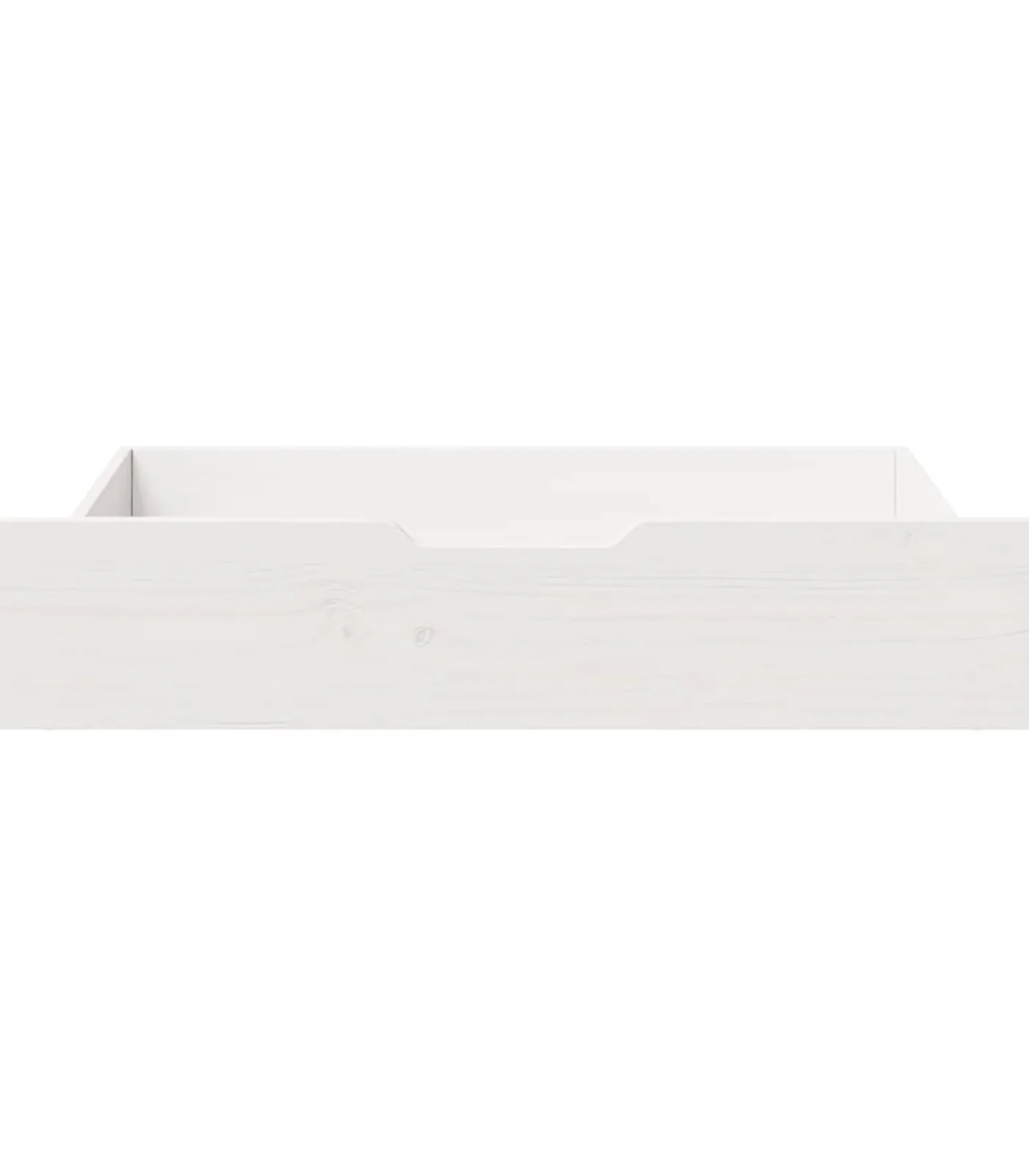 vidaXL Bedlades 2 st 85x55x17 cm massief grenenhout wit