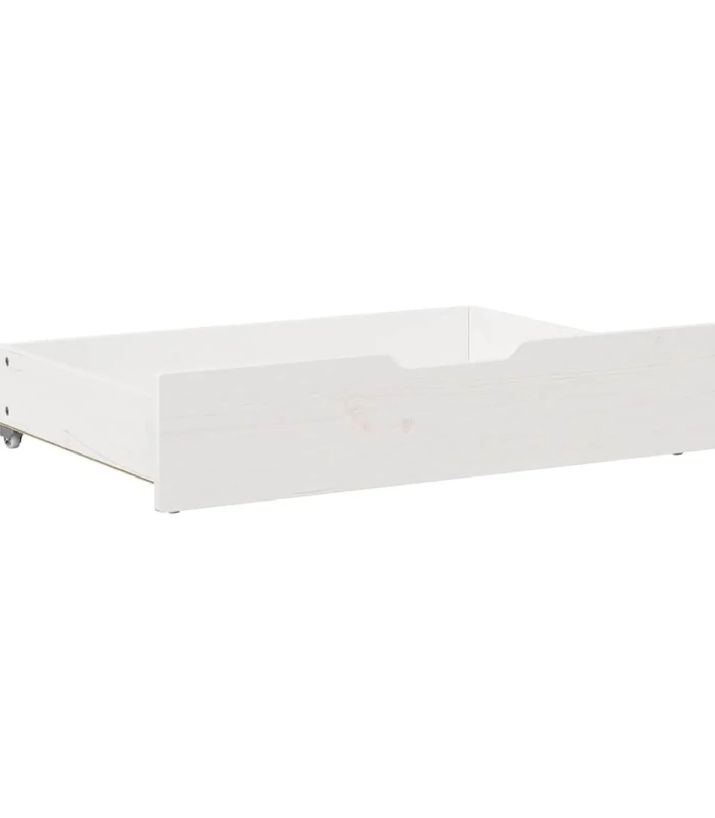 vidaXL Bedlades 2 st 85x55x17 cm massief grenenhout wit