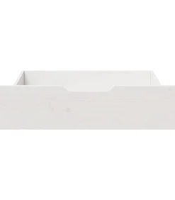 Bedlades 2 st 65x55x17 cm massief grenenhout wit Organiseren