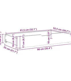 Online Bedlades 2 st 90x55x17 cm massief grenenhout wit Organiseren