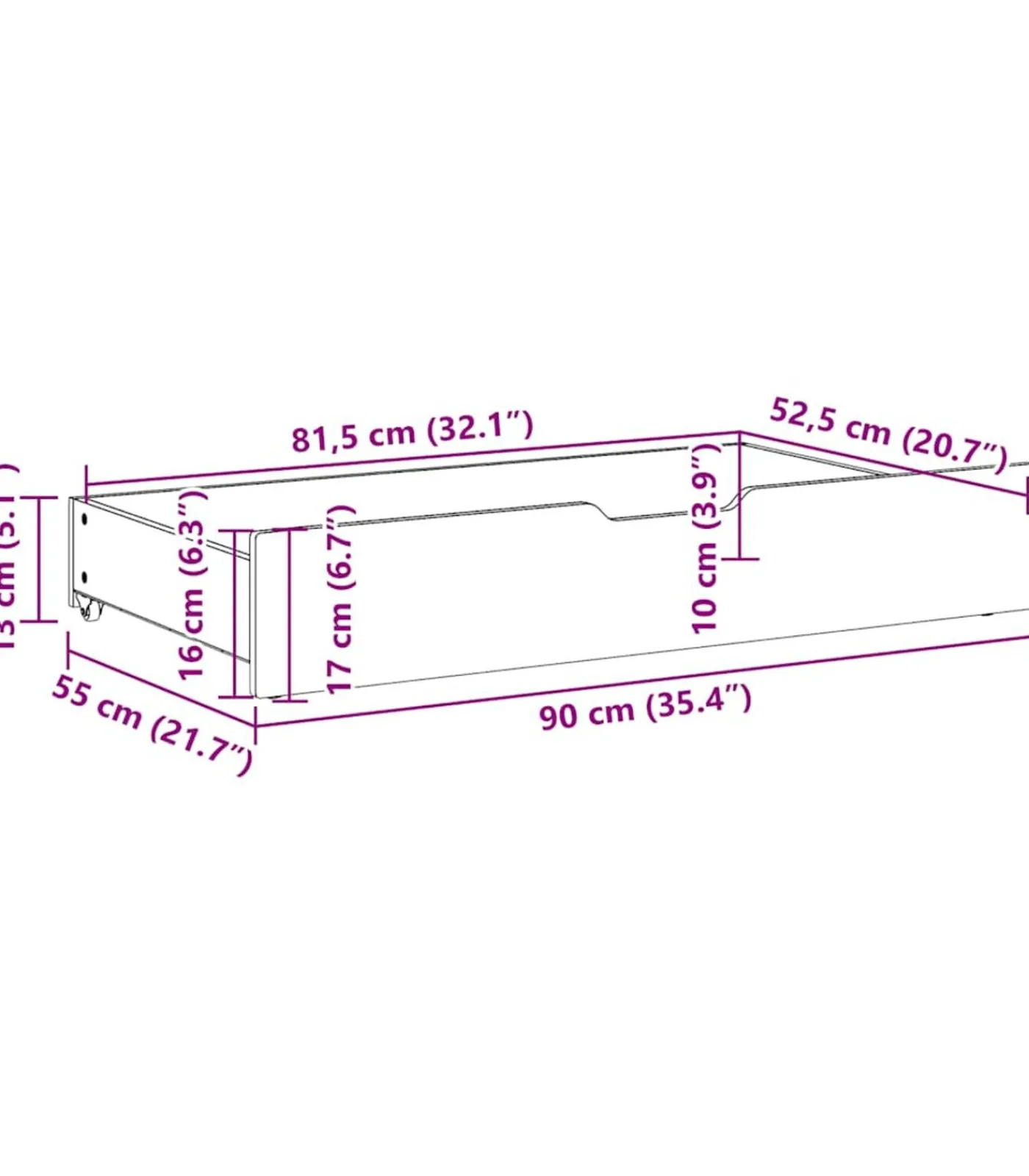Online Bedlades 2 st 90x55x17 cm massief grenenhout wit Organiseren
