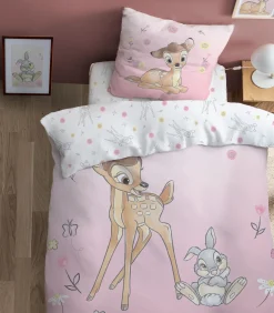Best Bedlinnen set bedrukt 100% katoen, BAMBI FLOWERS Dekbedovertrekken