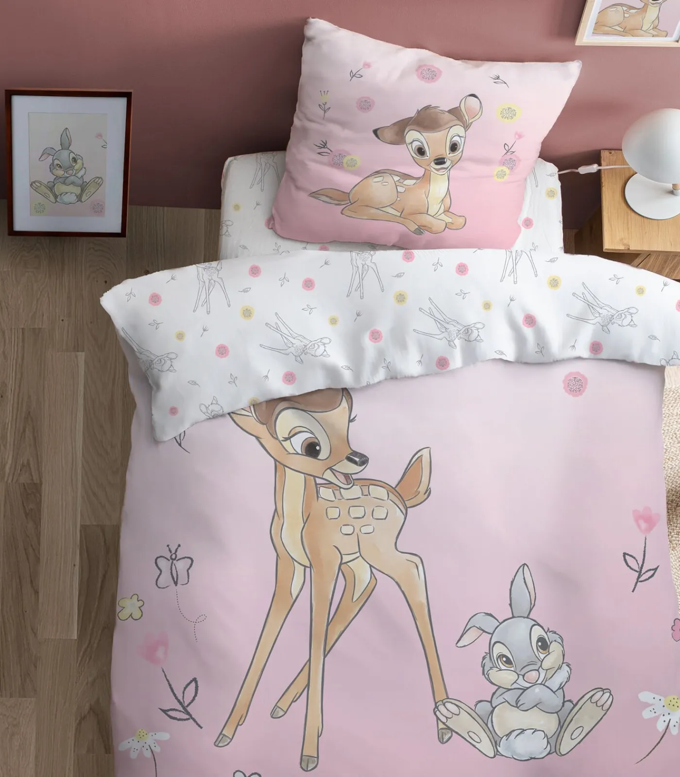 Best Bedlinnen set bedrukt 100% katoen, BAMBI FLOWERS Dekbedovertrekken