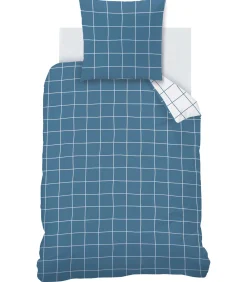 Sale Bedrukt beddengoed set 100% katoen, CHECKS Dekbedovertrekken