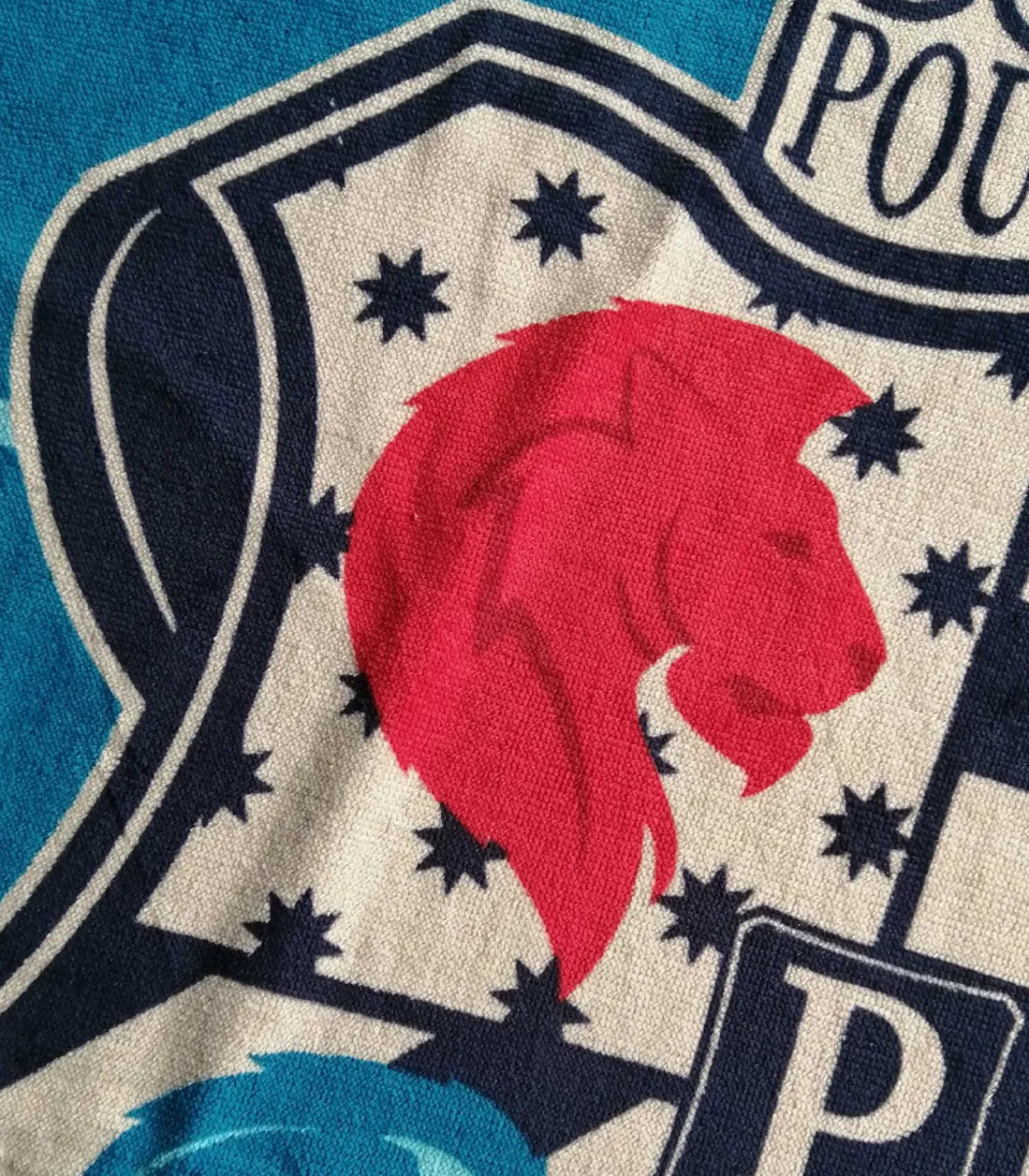 Bedrukt strandlaken, 100% katoen, WAPENSCHILDEN Handdoeken