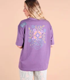 DAMES Oxbow Bedrukt T-shirt op borst en rug SAFI