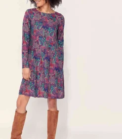 DAMES La Fiancée Bedrukte jurk Ecovero OKI