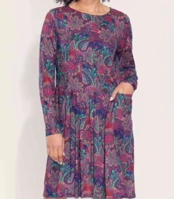 DAMES La Fiancée Bedrukte jurk Ecovero OKI