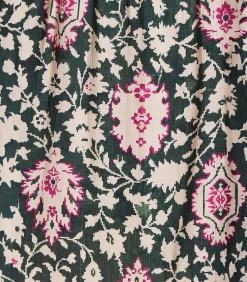 DAMES La Fée Maraboutée Bedrukte lange rok met elastiek in de taille in donkergroen