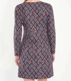 Online Bedrukte rechte jurk WABI DAMES Jurken