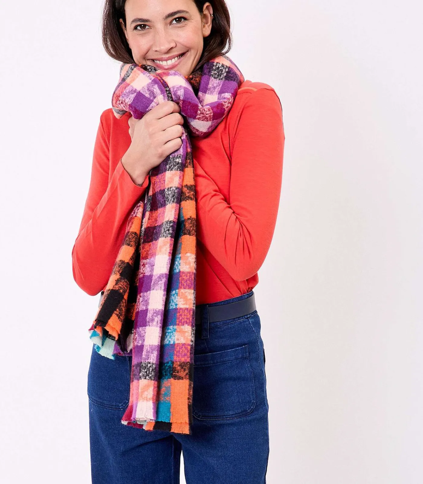 Bedrukte rechthoekige sjaal MITENA DAMES Sjaals