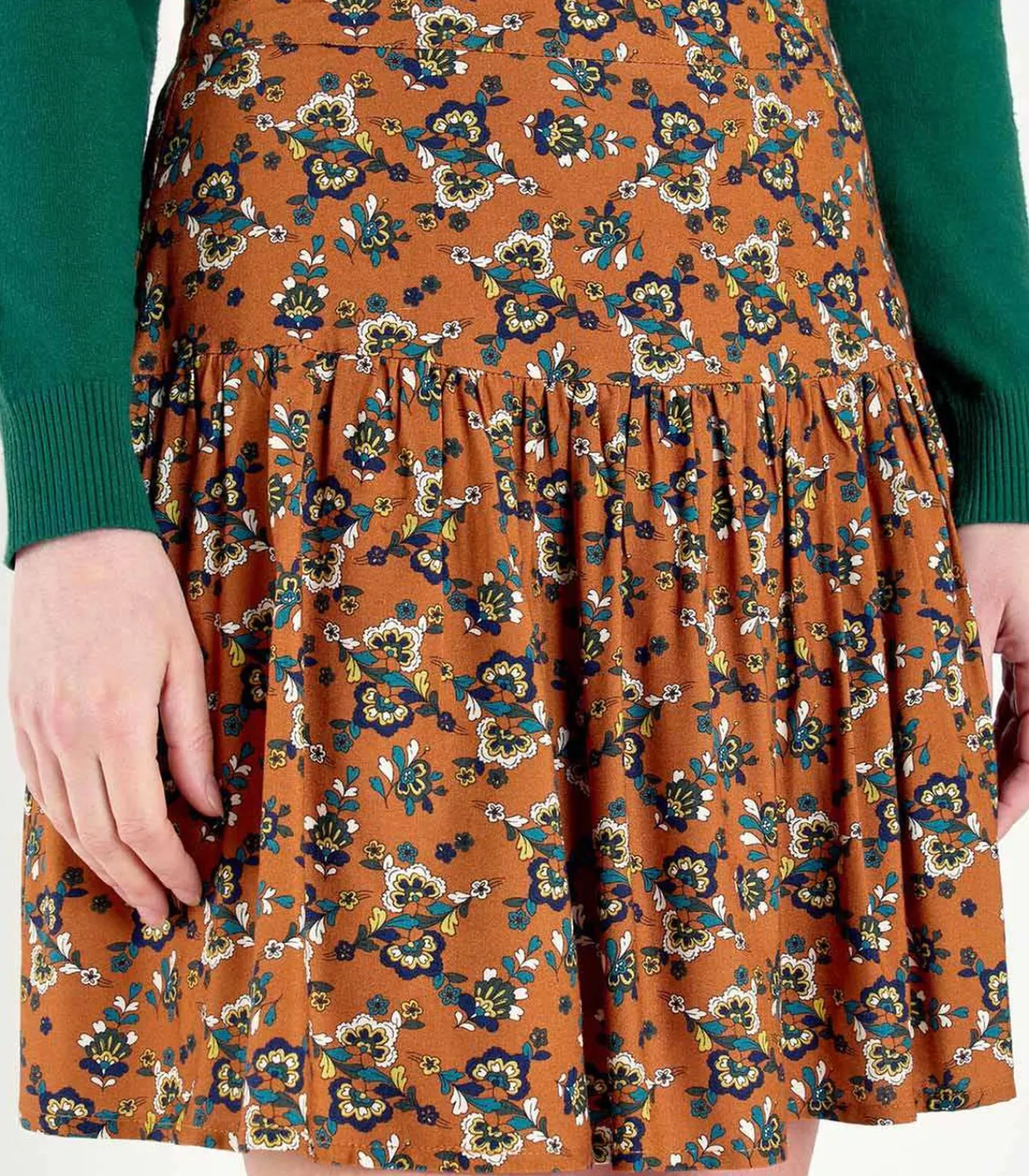 DAMES La Fiancée Bedrukte vloeibare korte rok PATNA