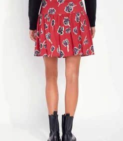 DAMES La Fiancée Bedrukte vloeibare korte rok PATNA