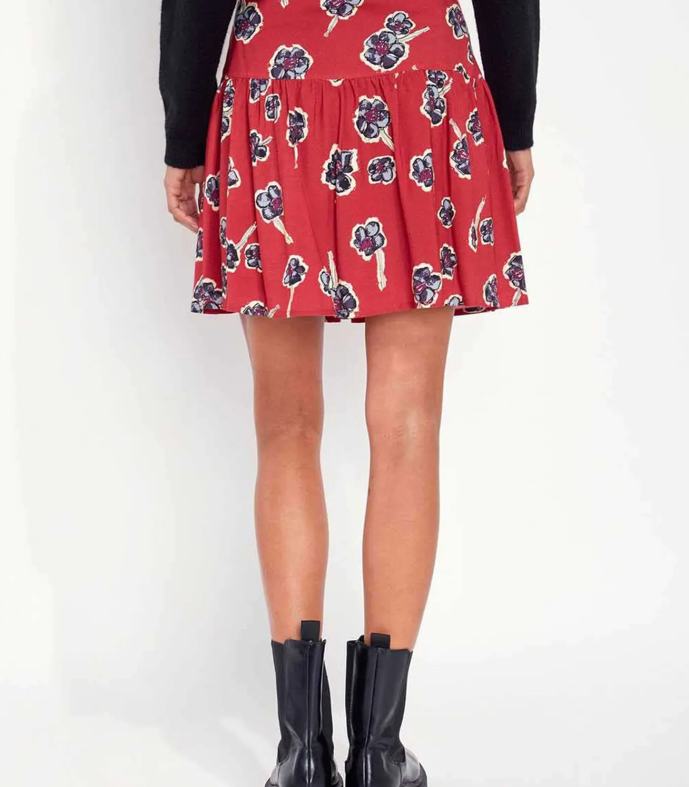 DAMES La Fiancée Bedrukte vloeibare korte rok PATNA