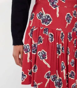 DAMES La Fiancée Bedrukte vloeibare korte rok PATNA