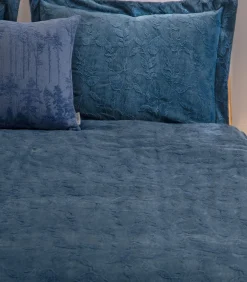 Sale Bedsprei 2 personen Folha 240x260 cm Nachtblauw (1 Bedsprei, 2 Kussenslopen) Bedspreien