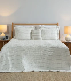 Online Bedsprei 2 personen Stitch 240x260 cm Wit (1 Bedsprei, 2 Kussenslopen) Bedspreien