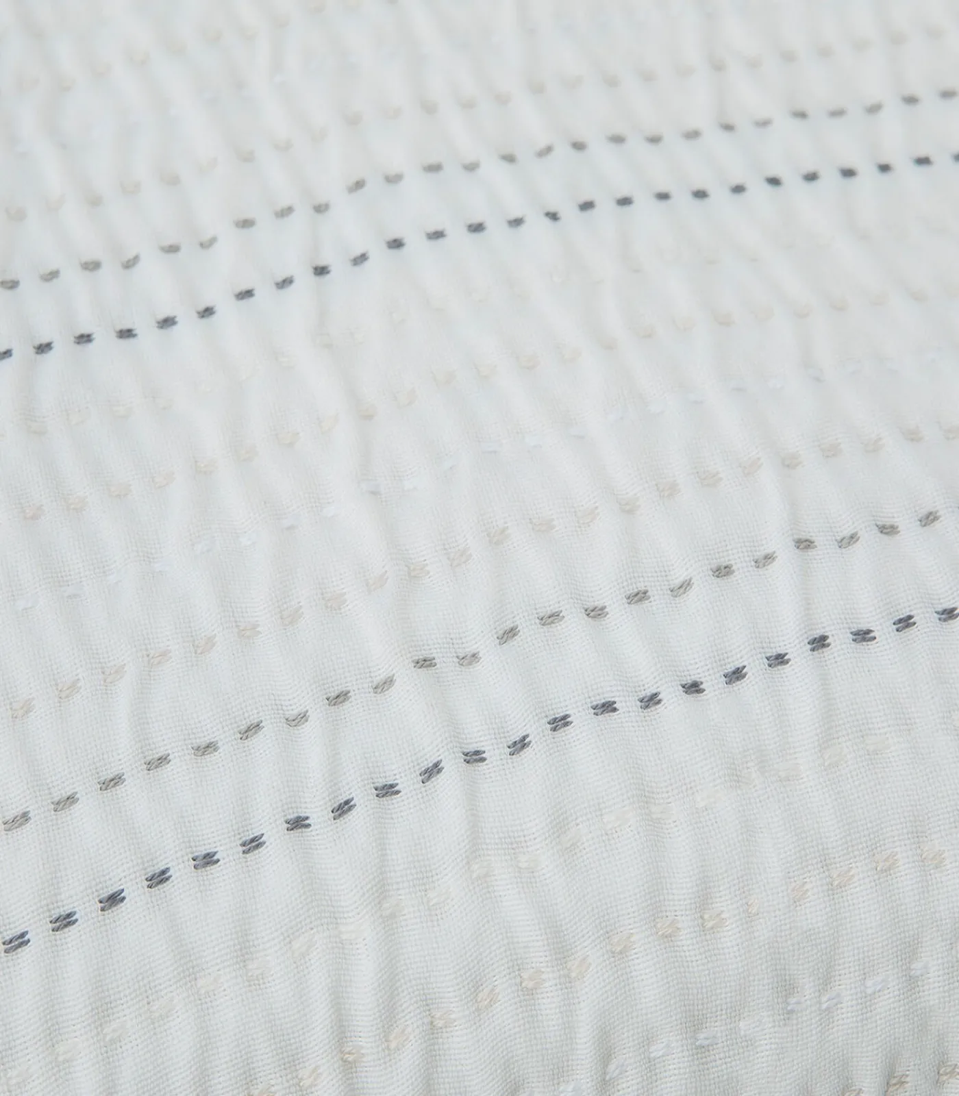 Online Bedsprei 2 personen Stitch 240x260 cm Wit (1 Bedsprei, 2 Kussenslopen) Bedspreien