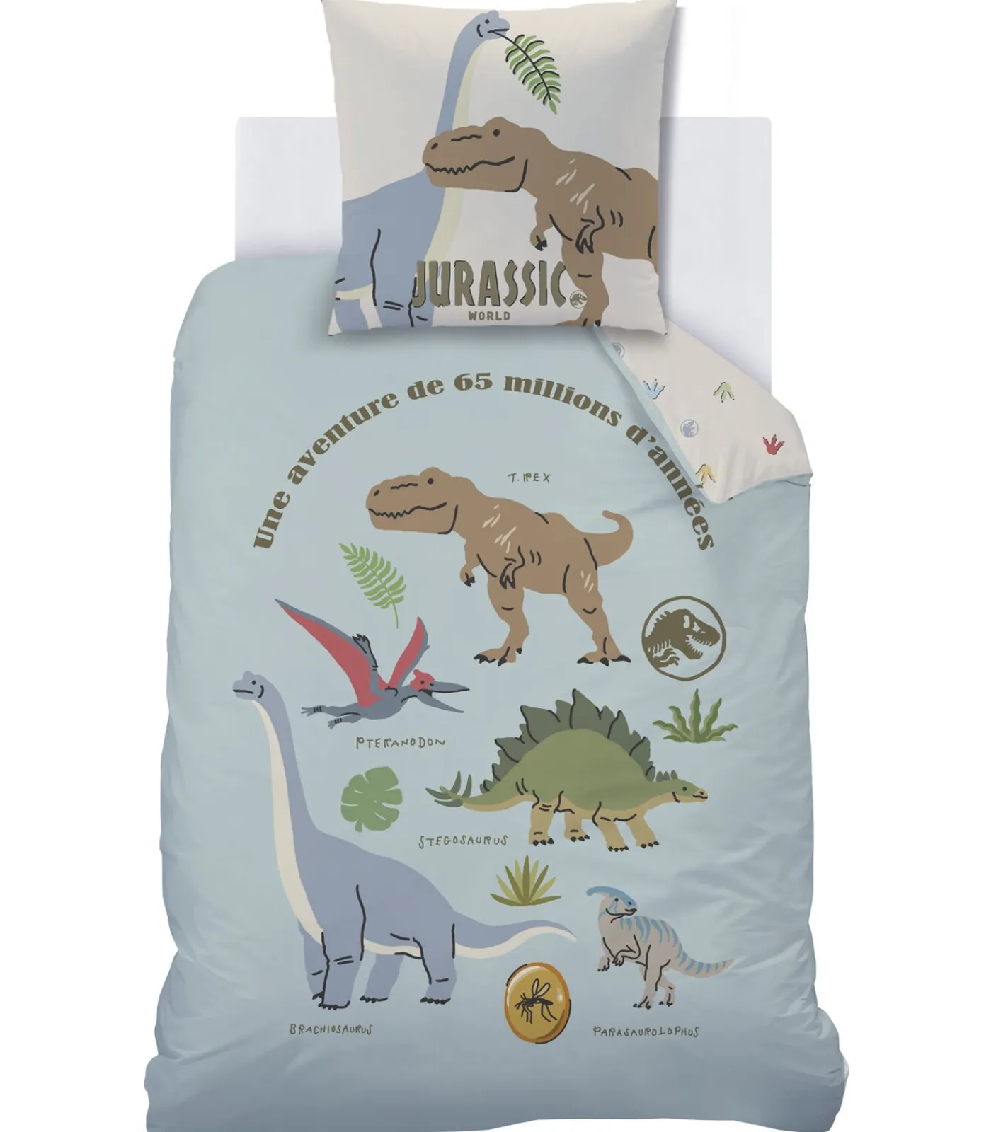 JURASSIC WORLD Bedtextielset met print 100% katoen, SICJU