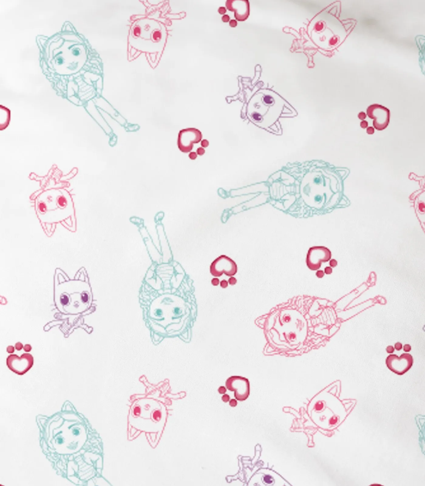 Sale Bedtextielset met print van 100% katoen, GABBY EN HET MAGISCHE HUIS WORLD Dekbedovertrekken