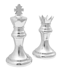 Discount Beelden 2 pcs Zilver Aluminium Decoratie