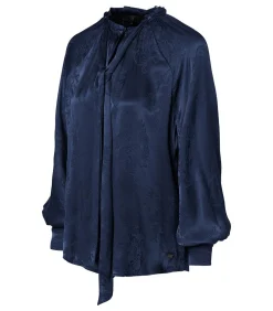 Bension Blouse Navy DAMES Overhemden & Blouses
