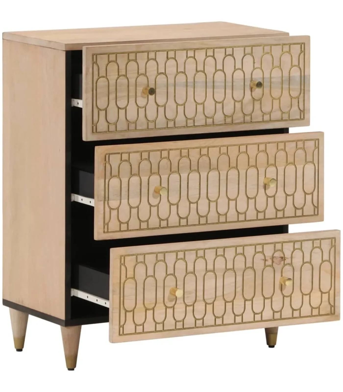 Best Bijzetkast 60x33x75 cm massief mangohout Meubels