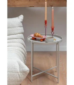 Outlet Bijzettafel Meseta - Grijs - 40x40x49cm Tafels